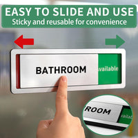 Acrylic Sliding Status Sign for Office and Meeting Rooms