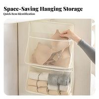 Sock Underwear Organizer Space Saving Hanging Mesh Storage Simple Organizer to Use Closet Underwear Organizer for Students, Adults, Dorm Room