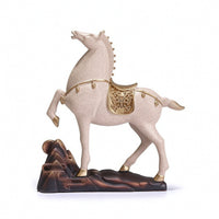 Rearing Horse Statue Tabletop Sculpture Decorative for Living Room, Homeowners