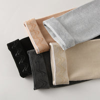 Unisex Cotton Knee-High Leg Warmers for Winter, Thin Anti-Slip Thermal Leg Sleeves