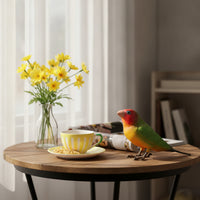 Parrot Figurine Tabletop Bird Ornament Parrot Statue Static Bird Sculpture Painted for Collectors, Desk, Shelf