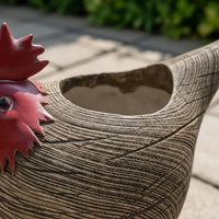 Resin Chicken Planter Outdoor Chicken Planter Pot Creative Design for Patio