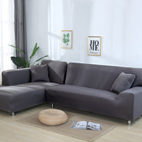 Solid Color Stretch Sofa Cover Slipcover for Armless Sofa Bed and Standard Sofas