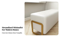 Narrow Entryway Stool Minimalist Design Upholstered Bench Light Luxury Aesthetic Soft Upholstery for Homeowners