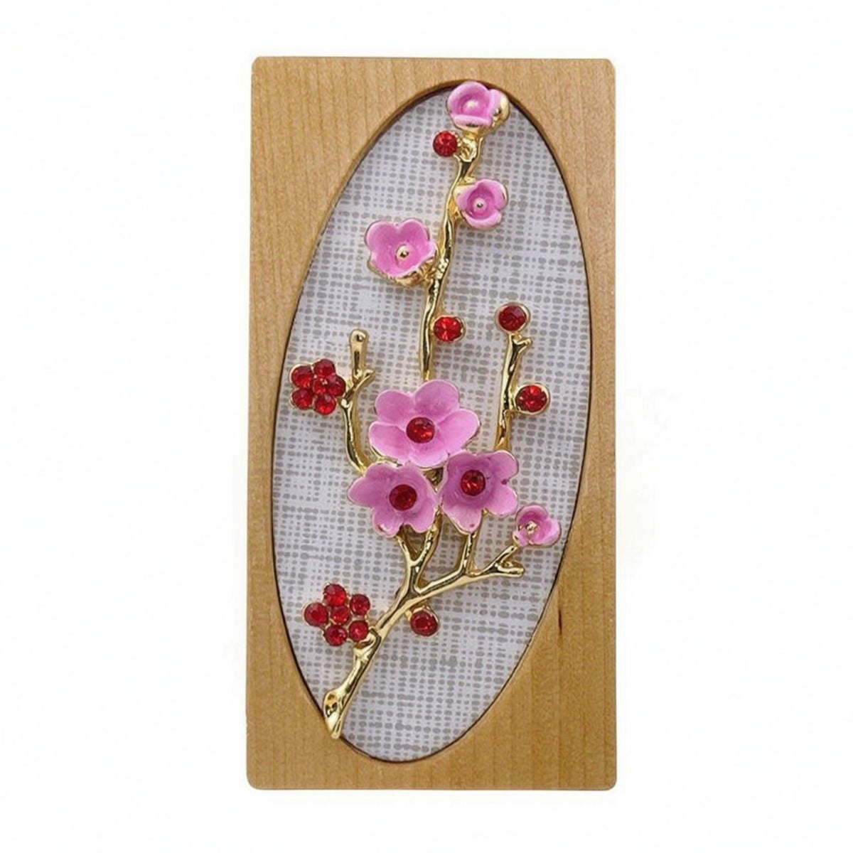 Blossom Frame Patterned Background Miniature Floral Frame Wooden Finish Miniature Decoration