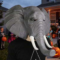 Realistic Elephant Mask Full-Head Elephant Face Mask Costume Oversized for Adults, Cosplayers, Theater
