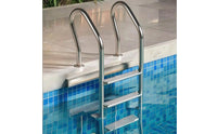Rust Resistant Stainless Steel Pool Ladder Easy-to-Grip Pool Ladder with Handrails Polished