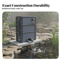 Fish Tank Water Distribution Box Waterfall Outlet Aquarium Trickle Strainer High-Efficiency Filtration Surface-Mounted Strainer Box for Outdoor