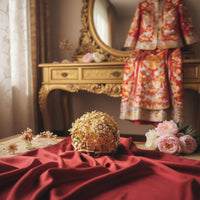 Chinese Design Bridal Floral Arrangement Rhinestones Formal Accessory Vintage