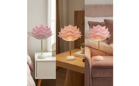 Floral Rose Table Lamp Corded Flower Table Lamp Decorative Ambient for Bedside, Bedroom, Nightstand