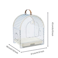 Transparent Bird Carrier Handheld Bird Carrier Easy to Clean Portable Parrot Cage for Outdoor