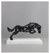 Nordic Style Hollow Running Horse Animal Sculpture for Home Decor