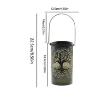 Hollow Tree Lantern Waterproof Iron Hanging Yard Light Metal for Patio
