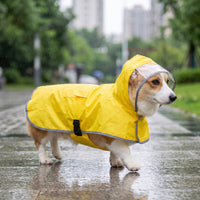 Dog Raincoat with Clear Hood Waterproof Hooded Dog Raincoat Full-Coverage for Dogs, Rainy Walks, Outdoor Activities