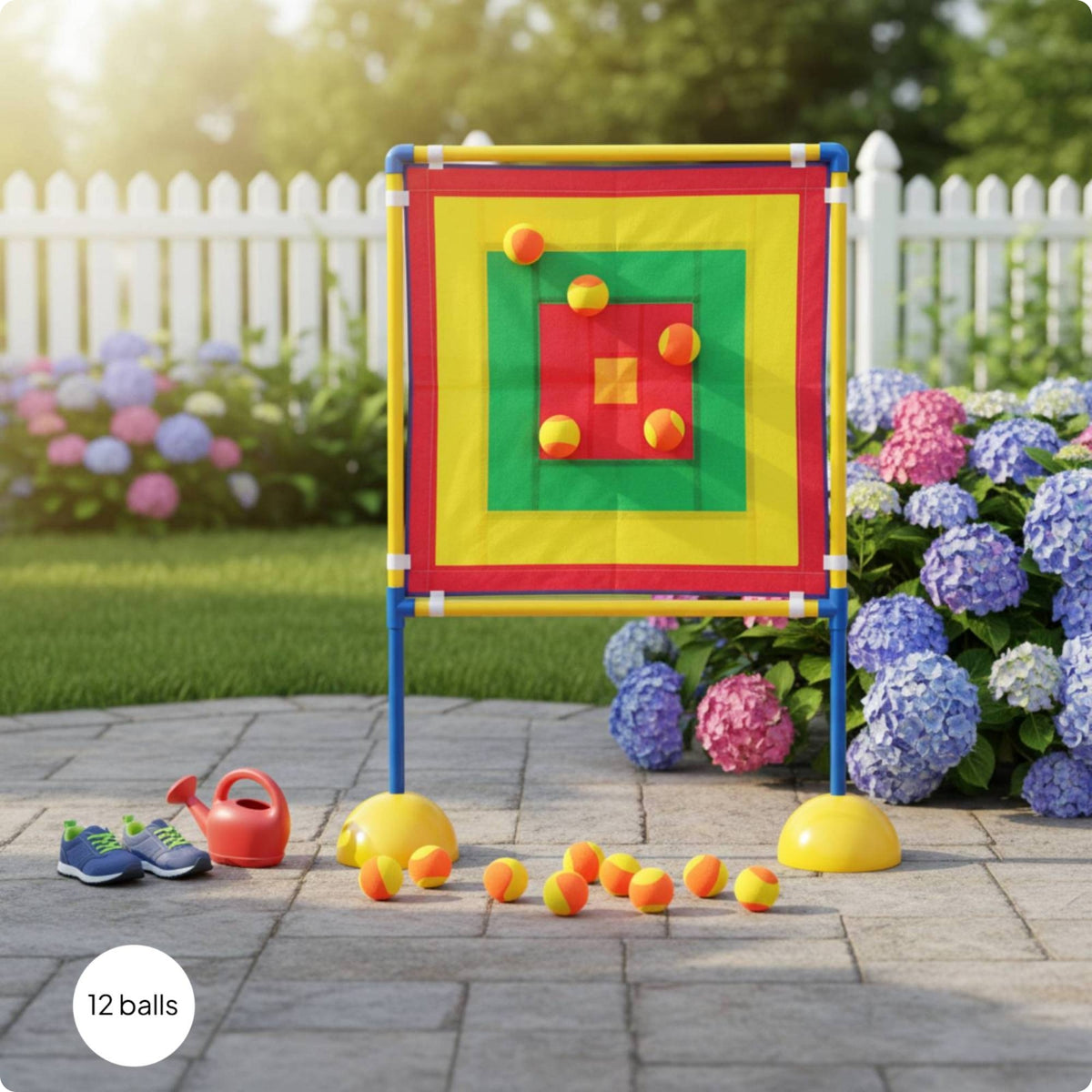 Sticky-Ball Target Board 12 Balls Sticky Ball Target Set Children's Play Equipment Outdoor Hand-Eye Coordination