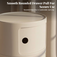 Round Stackable Cabinet Nordic Aesthetic Round Nightstand Stackable Storage Unit Multifunctional Stackable Storage Storage