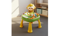 Multifunction Musical Activity Table Educational Toddler Learning Table Busy Board Design Interactive Baby Music Station LED Lights for 1-3 Years Old, Indoor
