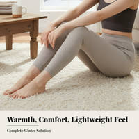 Fleece Lined Wool Pants, Warm Thermal Leggings for Couples