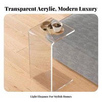 C-Shaped Side Table Space-Saving Home Furnishing multipurpose Use for Small Spaces