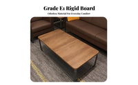 Simple Design Steel Frame Coffee Table Minimalist aesthetic Reception Furniture Modern Aesthetic Business Interior adaptable Use for Office Managers, Homeowners, Apartment Dwellers, Waiting Room, Small Spaces