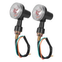2 Pieces Waterproof Motorcycle Turn Indicator Lights 10mm Turn Indicator with Threaded Stem 12V Motorcycle Indicator Lamp Halogen for Motorcyclists, Motorcycles, Scooters, Mopeds