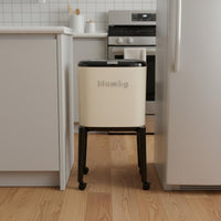 Lid Trash Can with Wheels Handseffortless Household Storage Easy to Clean