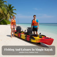 Two-Person Pedal Kayak Hands Propulsion 2 Person Fishing Kayak Motor Ready Watercraft for Kayakers, Families, Recreation, Calm Water, Coastal Areas