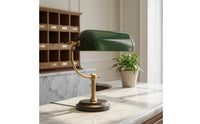 Bankers Lamp Shade Translucent Banker Desk Lamp Shade Traditional Lampshade with Mounting Hole for Hobbyists, Office