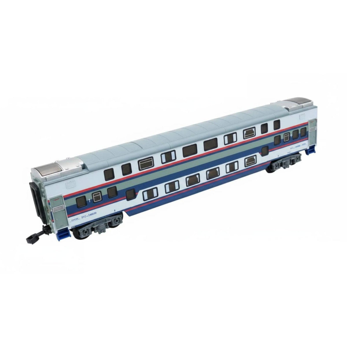 SYZ25K Two Level Carriage Model Realistic Design Two Level Train Car Model Great Gift Electric Railway Passenger Car for Collectors