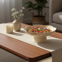 Flower Shaped Snack Plate Elegant Design Pedestal Fruit Bowl Multi-Functional