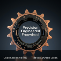 16T Freewheel Single Speed for Folding Bike, Sprocket Replacement for Cyclists, Rear Gear with Chain Oil Included