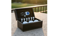 Golf Ball Display Case Solid Wood Ace Box Cloth Plush Interior