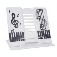 Eye-Friendly Portable Reading Stand Adjustable Angle Desktop Book Holder Foldable Sheet Music Stand Stable Base for Students, Children, Musicians, Study, Practice Room