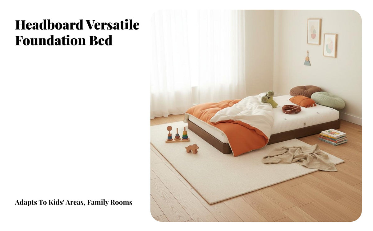 Independence-Fostering Floor Bed Solid Wood Construction Independence-Fostering Bed Frame High-Grade Grade Oak children's Furniture for Young Children