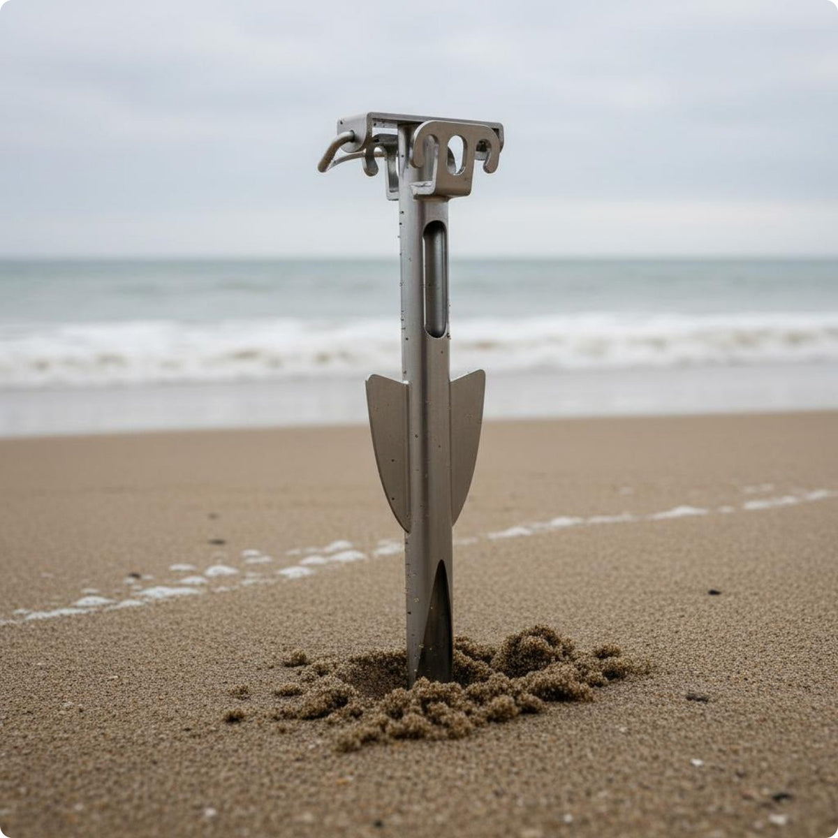 Kayak Sand Anchor Portable Stainless Metal Shore Anchor Rust-Resistant for Kayakers