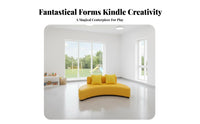 Playful Shapes Moon and Star Shaped Sofa Set Soft Padded children's Furniture Easy to Clean Toddler Couch Modular Configuration for Preschoolers, Educators, Reading Corner, Kindergarten, Daycare Center, Classroom