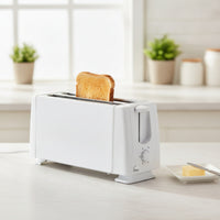 Stainless Steel Long-Slot Toaster 6 Settings 2-Slice Toaster Automatic Lift up Appliance Compact for Students