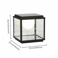 Solar Column Lamp Easy to Install Solar Topper Lamp Weather Resistant Outdoor Column Light for Courtyard