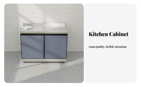 Stainless Steel Kitchen Cabinet Storage Foundation Utility Cabinet Easy to Clean Freestanding Design Suitable for Apartment Dwellers Homeowners Home Utility Room Garage