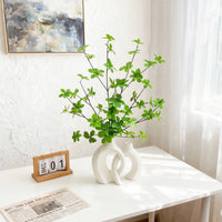 White Ceramic Vase with Spray-Painted Finish