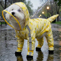 Full Body Dog Raincoat Easy to Clean Leash Hole Dog Raincoat Lightweight