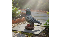 2 Pieces Pigeon Statue Outdoor Decoration Pigeon Figurine Realistic Look