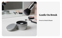 Gentle on Bristles Dry Makeup Brush Cleaner No Water Needed Eyeshadow Brush Cleaning Sponge Quick Clean for Travel, Dressing Table, Bathroom