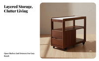 Rolling Utility Cart minimalist design Side Table Movable with casters for Living Room