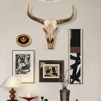 Vintage Resin Yak Head Wall Hanging Decor for Living Room