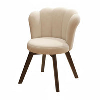 Scalloped Back Vanity Chair Comfortable for Long Sitting Home Furniture