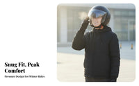 Electric Vehicle Helmet Thermal Lining All Season Helmet Gender-Neutral Design Guarding Headwear for Commuters, Motorcyclists, Winter, City Riding