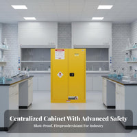 15 Gallon Harmful Material Cabinet Cabinet Heavy-Duty Construction for Homeowners, Factory, Factories, Workshops