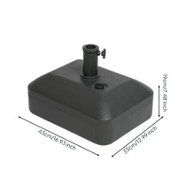 Fillable Umbrella Base Rectangular Plastic Umbrella Base Raised Socket