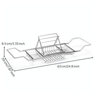 Tablet Holder Bath Rack Open Metal Extendable Bath Tray Wire Frame